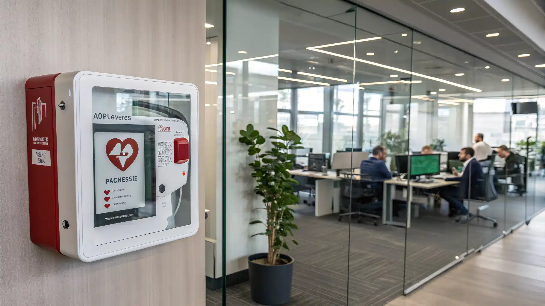 un défibrillateur dans une entreprise